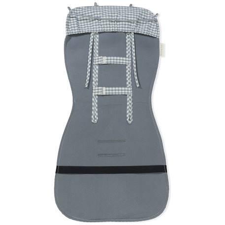 Assise pour poussette praliné vichy moka Marron+Vert 7 - vertbaudet enfant 