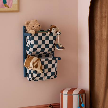 Rangement mural carreaux bleu Bleu, blanc 3 - vertbaudet enfant 
