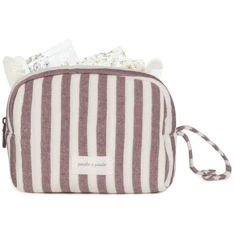 Trousse de toilette cherry rayé Mauve 2 - vertbaudet enfant 