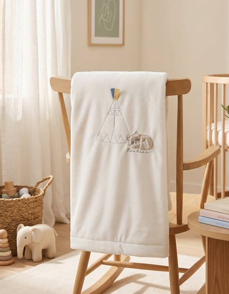 Couverture 75*100cm veloudoux® Ecru 2 - vertbaudet enfant 