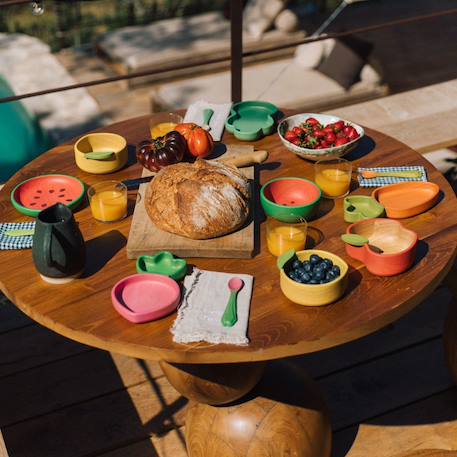 Set repas bébé bol et cuillère wally la pastèque Rouge, vert, noir 6 - vertbaudet enfant 