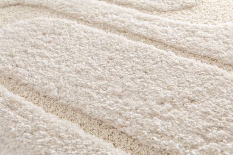 Tapis doux et épais en polyester recyclé effet relief calligramme Beige sable+Blanc pur 8 - vertbaudet enfant 