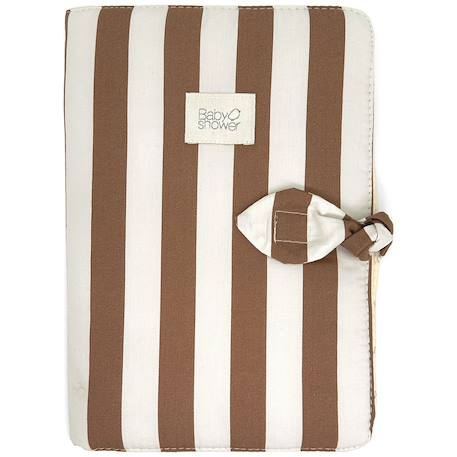 Protège carnet de santé knot caramel sailor Blanc, marron 1 - vertbaudet enfant 