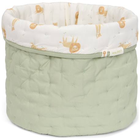 Panier de toilette rond grand safari leo Blanc, jaune, vert 2 - vertbaudet enfant 