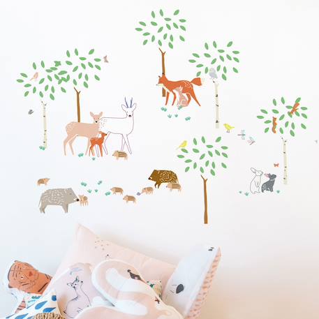 Stickers balade en forêt (70 x 70 cm) Vert, marron 3 - vertbaudet enfant 