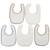 Lot de 5 bavoirs imperméables jollies Blanc, marron, bleu 3 - vertbaudet enfant 