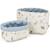 Lot de 2 paniers de rangement matelassés sea garden Bleu, marron, écru 1 - vertbaudet enfant 