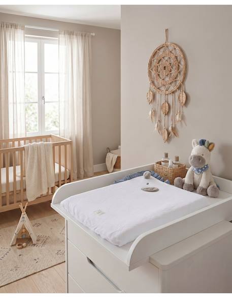 Matelas à langer avec sa housse en éponge poney lino Ecru 2 - vertbaudet enfant 