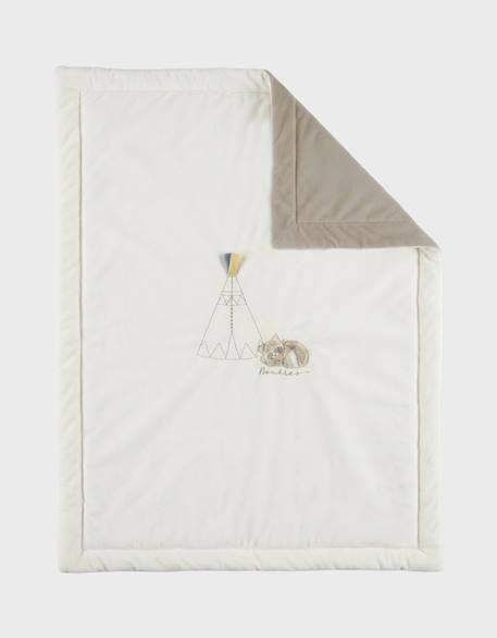 Couverture 75*100cm veloudoux® Ecru 4 - vertbaudet enfant 