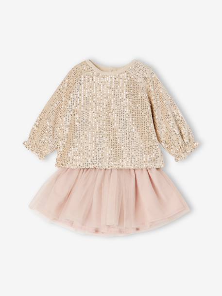 Ensemble jupon et top bébé fille rose 1 - vertbaudet enfant 