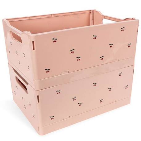 Lot de 2 boîtes de rangement lemon Jaune, vert+Rose, rouge 4 - vertbaudet enfant 