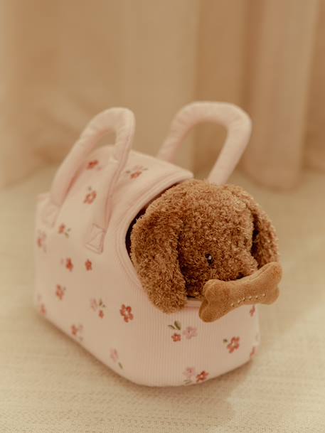 Peluche chien Jackie en sac rose 1 - vertbaudet enfant 