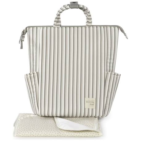 Sac à dos à langer botton rayures Beige 3 - vertbaudet enfant 