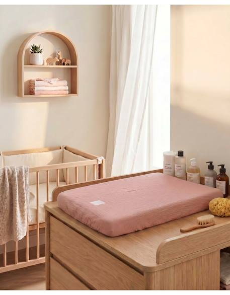 Housse de matelas à langer - coton bio Ecru 2 - vertbaudet enfant 