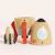 Fusées magnétiques en bois fsc Beige, orange, bleu 6 - vertbaudet enfant 