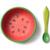 Set repas bébé bol et cuillère wally la pastèque Rouge, vert, noir 1 - vertbaudet enfant 