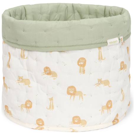 Panier de toilette rond grand safari leo Blanc, jaune, vert 1 - vertbaudet enfant 