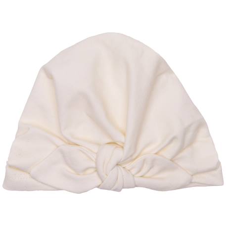 Bonnet forme turban écru Ivoire 1 - vertbaudet enfant 