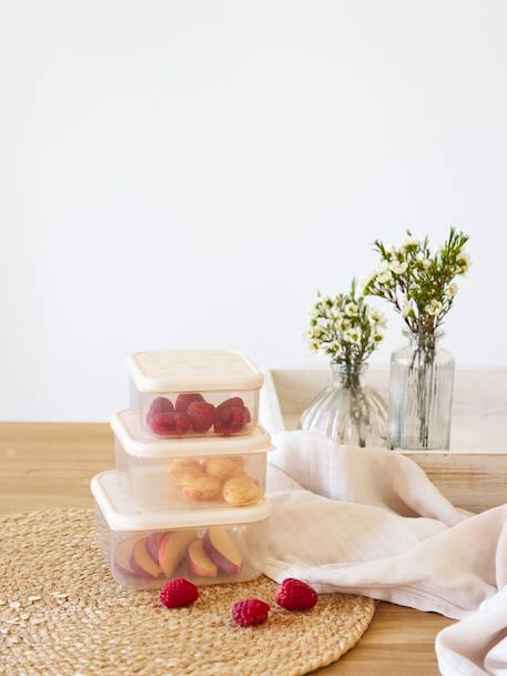 Lot 3 boîtes snack beige 2 - vertbaudet enfant 