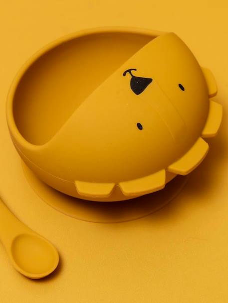 Set repas bébé Mr. Lion jaune+rose pâle+vert 1 - vertbaudet enfant 