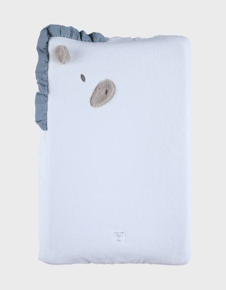 Matelas à langer avec sa housse en éponge poney lino Ecru 1 - vertbaudet enfant 