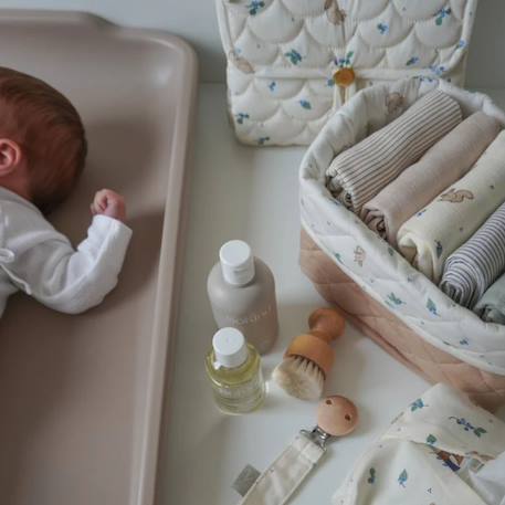 Lot de 2 paniers de rangement matelassé blueberries Bleu, marron, banc 2 - vertbaudet enfant 