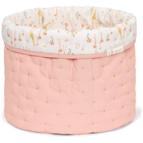 Panier de toilette rond grand blooming safari Rose, beige 2 - vertbaudet enfant 