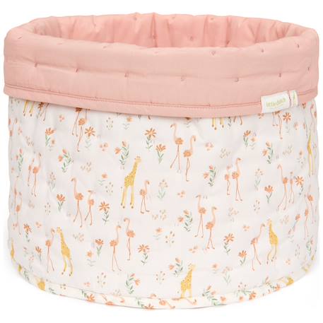 Panier de toilette rond grand blooming safari Rose, beige 1 - vertbaudet enfant 