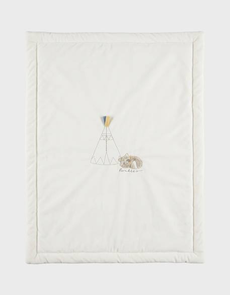 Couverture 75*100cm veloudoux® Ecru 1 - vertbaudet enfant 