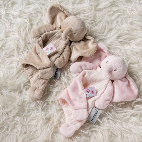 Mini doudou Fanfan Biche tout doux – 25 cm, dès la naissance Beige+Marron, écru, rose 4 - vertbaudet enfant 