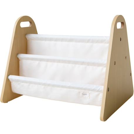 Bibliothèque double face crème Ecru, marron 1 - vertbaudet enfant 