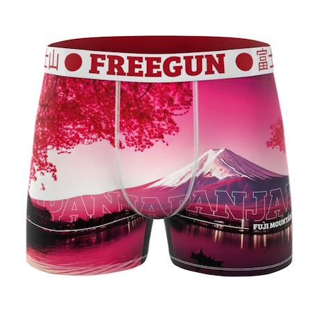 Lot de 3 boxers junior collection world painting Rose/violet/orange/vert/jaune 5 - vertbaudet enfant 