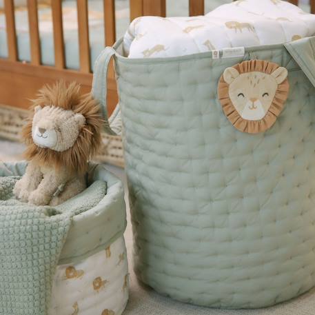 Panier de rangement safari leo Blanc, vert, beige+Rose, beige 3 - vertbaudet enfant 