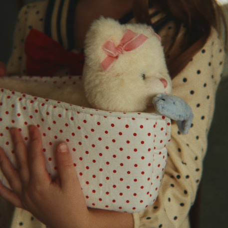 Peluche chat calore beige et son panier Beige, rose 4 - vertbaudet enfant 