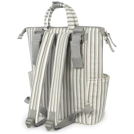 Sac à dos à langer botton rayures Beige 6 - vertbaudet enfant 