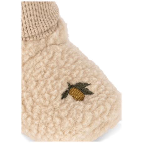 Chaussons bébé polaire safa oxford tan (0-3 mois) Ecru, jaune, vert 3 - vertbaudet enfant 
