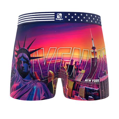 Lot de 3 boxers junior collection world painting Rose/violet/orange/vert/jaune 6 - vertbaudet enfant 