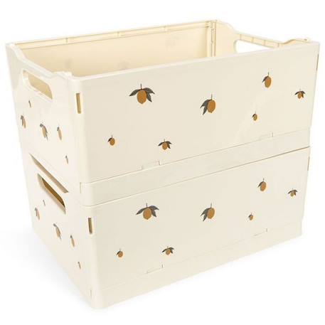 Lot de 2 boîtes de rangement lemon Jaune, vert+Rose, rouge 2 - vertbaudet enfant 