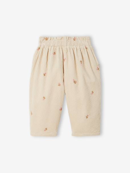 Pantalon bébé fille forme ballon vanille 2 - vertbaudet enfant 