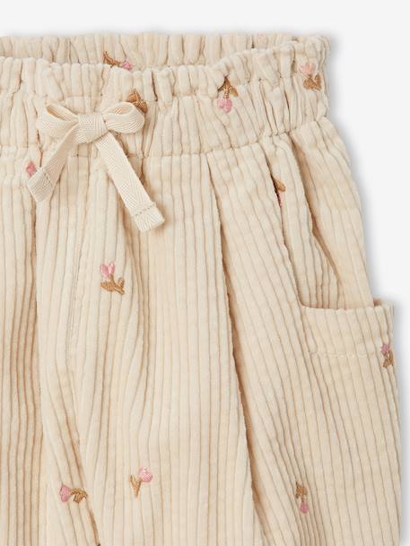 Pantalon bébé fille forme ballon vanille 3 - vertbaudet enfant 