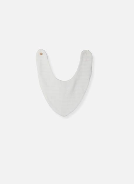 Bavoir bandana bébé Ecru / verso bleu+Ecru / verso rayé rouge et bleu+Ecru / verso rayé vert+Fuchsia/ecru verso ecru+Vert/ecru verso ecru 4 - vertbaudet enfant 