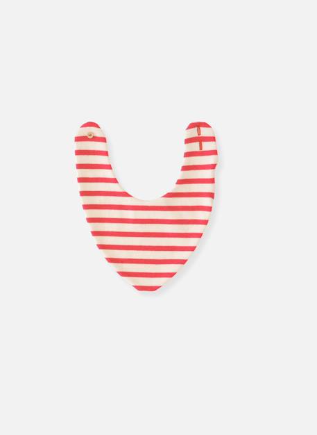 Bavoir bandana bébé Ecru / verso bleu+Ecru / verso rayé rouge et bleu+Ecru / verso rayé vert+Fuchsia/ecru verso ecru+Vert/ecru verso ecru 10 - vertbaudet enfant 