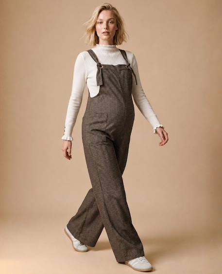 Salopette de grossesse et d'allaitement mae Noir/beige 1 - vertbaudet enfant 