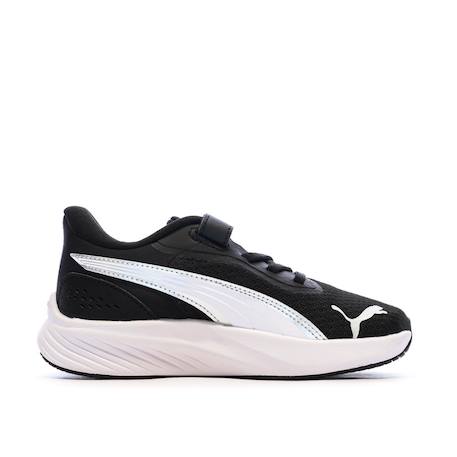 Baskets mixte pounce lite ac+ ps Noir+Noir blanc argent 3 - vertbaudet enfant 