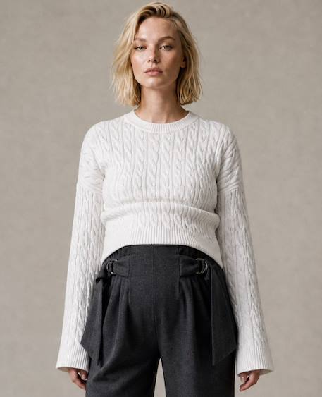 Pull d'allaitement abby Ivoire 1 - vertbaudet enfant 