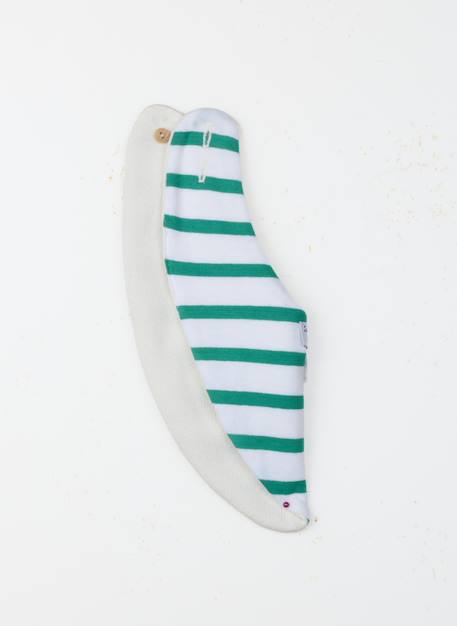 Bavoir bandana bébé Ecru / verso bleu+Ecru / verso rayé rouge et bleu+Ecru / verso rayé vert+Fuchsia/ecru verso ecru+Vert/ecru verso ecru 8 - vertbaudet enfant 