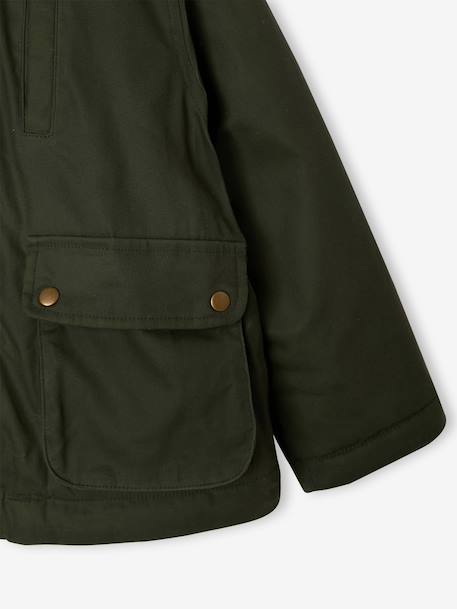 Parka garçon capuche amovible lichen 7 - vertbaudet enfant 