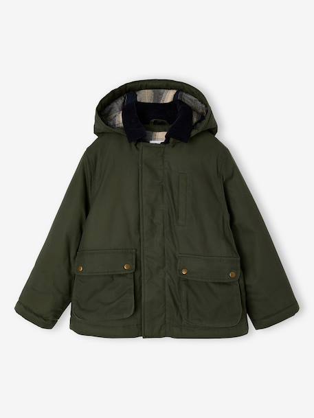 Parka garçon capuche amovible lichen 4 - vertbaudet enfant 