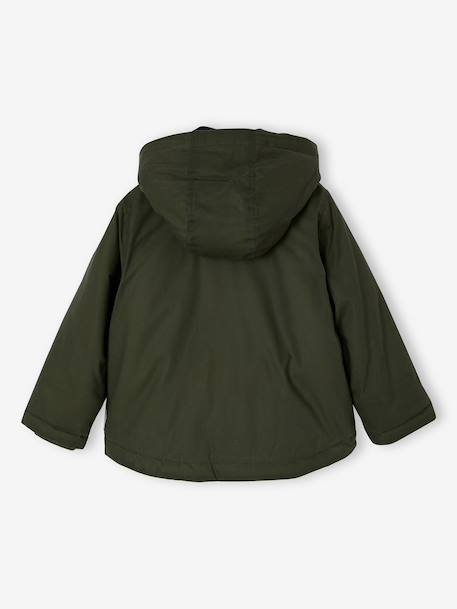Parka garçon capuche amovible lichen 5 - vertbaudet enfant 
