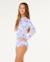 Maillot une pièce manches longues sunshine upf fille Bleu électrique 2 - vertbaudet enfant 